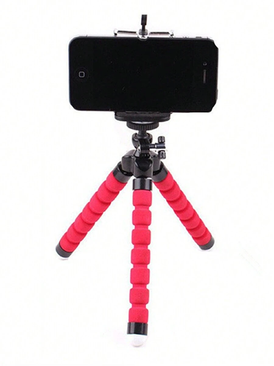 حامل ثلاثي القوائم للهاتف المحمول باللون الأحمر، حامل هاتف مكتبي