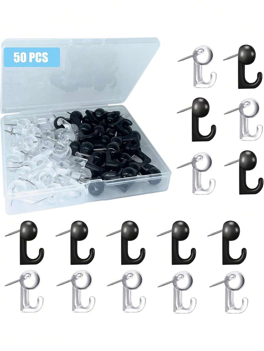 Finego 20/50 unidades de chinches, tachuelas, apropiados para corcho, colgar en la pared, tablón de anuncios, decoración navideña, de vuelta al colegio