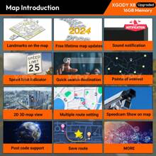 XGODY 9" Touchscreen Truck Sat Nav Maps For Car HGV Lorry LGV Navigation - Black - View 4