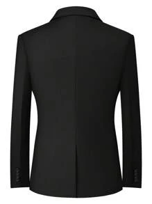 Mens Blazers Slim Fit Business Casual Men Suit Sport Coat One Button Travel Blazer Lightweight Suit Jacket - Black - View 2
