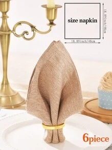 1/6pcs Linen Napkins, Soft & Smooth Linen Napkins, Can Be Folded Into Crown, Opera Fan, Triangle, Rose, French Pleats, Wine Glass Ear Shapes, Suitable For Room Decor, Dining Table Decor, Home Decor, Suitable For Festivals, Parties, Birthdays, Weddings And Dinners
