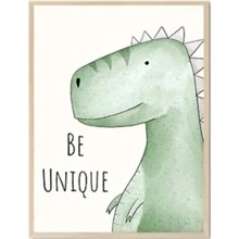 3pcs/Set Canvas Poster, Modern Art, Tyrannosaurus Rex Dinosaur Cute Design For Kids Room Home Decor Hanging Canvas Painting, Bedroom Living Room Hallway Wall Art, Autumn Decor, Ideal Gift, Frameless Gifts Birthday Graduation