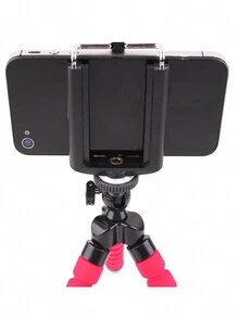 حامل ثلاثي القوائم للهاتف المحمول باللون الأحمر، حامل هاتف مكتبي