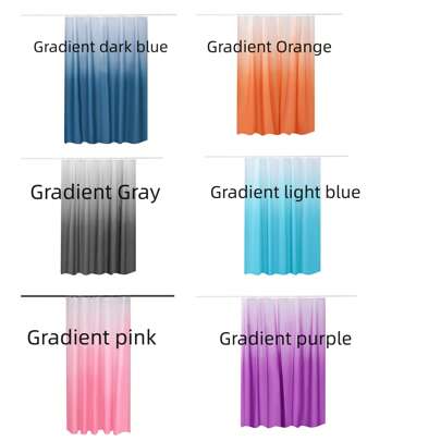 ستارة الحمام المقاومة للماء بتدرج من مادة PEVA قطعة واحدة، مع 12 حلقة ستارة الحمام