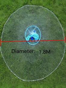 Plastic Wire Fishing Net Diameter 180-720cm Fishing Net Monofilament Outdoor Hand Cast Nets Iron Pendant Fishing Net - White - View 15