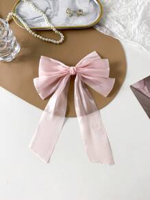 4个/套奶油色蕾丝蝴蝶结发夹，女性化发饰，情人节理想之选，情人节爪夹发卡，学生用品，优雅，学院风，冬季女装，蝴蝶结，可爱