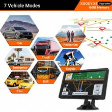 XGODY 9" Touchscreen Truck Sat Nav Maps For Car HGV Lorry LGV Navigation - Black - View 5