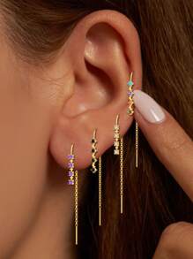 A Pair Of S925 Sterling Silver Earrings Tassel Earrings Earrings Ear Buckles Daily Wear Women Jewelry Gift