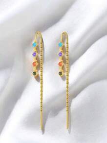 A Pair Of S925 Sterling Silver Earrings Tassel Earrings Earrings Ear Buckles Daily Wear Women Jewelry Gift