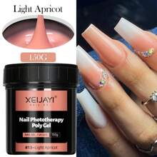 XEIJAYI 18入組150克聚合指甲凝膠，UV LED治療建造指甲凝膠，亞克力水晶指甲延伸凝膠，適用於家庭沙龍自助美甲