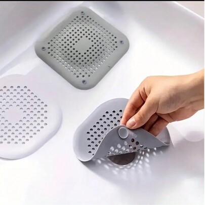 2pcs Hair Drain Catcher, Square Drain Cover For Shower, Silicone Hair Stopper With Suction Cup, Sink Anti-Clog Filters, Tub Shower Floor Drain Plugs, Silicone Kitchen Deodorizer Plugs,Bathroom Tools Commercial Cleaning Services/Shops Home Bathroom Decor Bath Rug Floor Carpet Outdoor Rug Door Mat Fall Decor Bathroom Accessories Back To School Entryway Decor