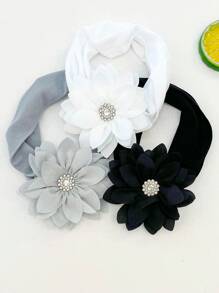 3 件/套 婴儿糖果色 3.5 英寸花朵蝴蝶结头带 适合幼儿 弹性好 柔软宽尼龙头带 适合婴儿 - 頭帶 - 查看 7