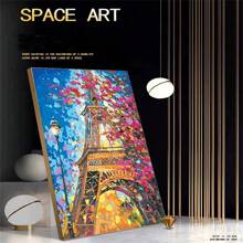 LaoJieYuan 2025 New Style Landscape Flowe Eiffel Tower DIY 11CT Embroidery Cross Stitch Kits Craft Needlework Set Printed Canvas Dropshipping