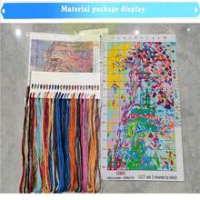 LaoJieYuan 2025 New Style Landscape Flowe Eiffel Tower DIY 11CT Embroidery Cross Stitch Kits Craft Needlework Set Printed Canvas Dropshipping
