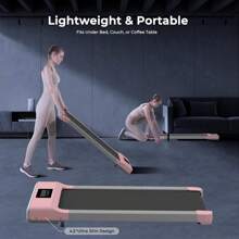 Treadmill Quiet Under Desk Treadmill For Home Use Remote Control & App-Enabled No Assembly Required Fitness Data RecordingTreadmill Desk Max 159 Kg App Control Walking Pad With AI Accompaniment - 美規B型插(110-127V) - 查看 6