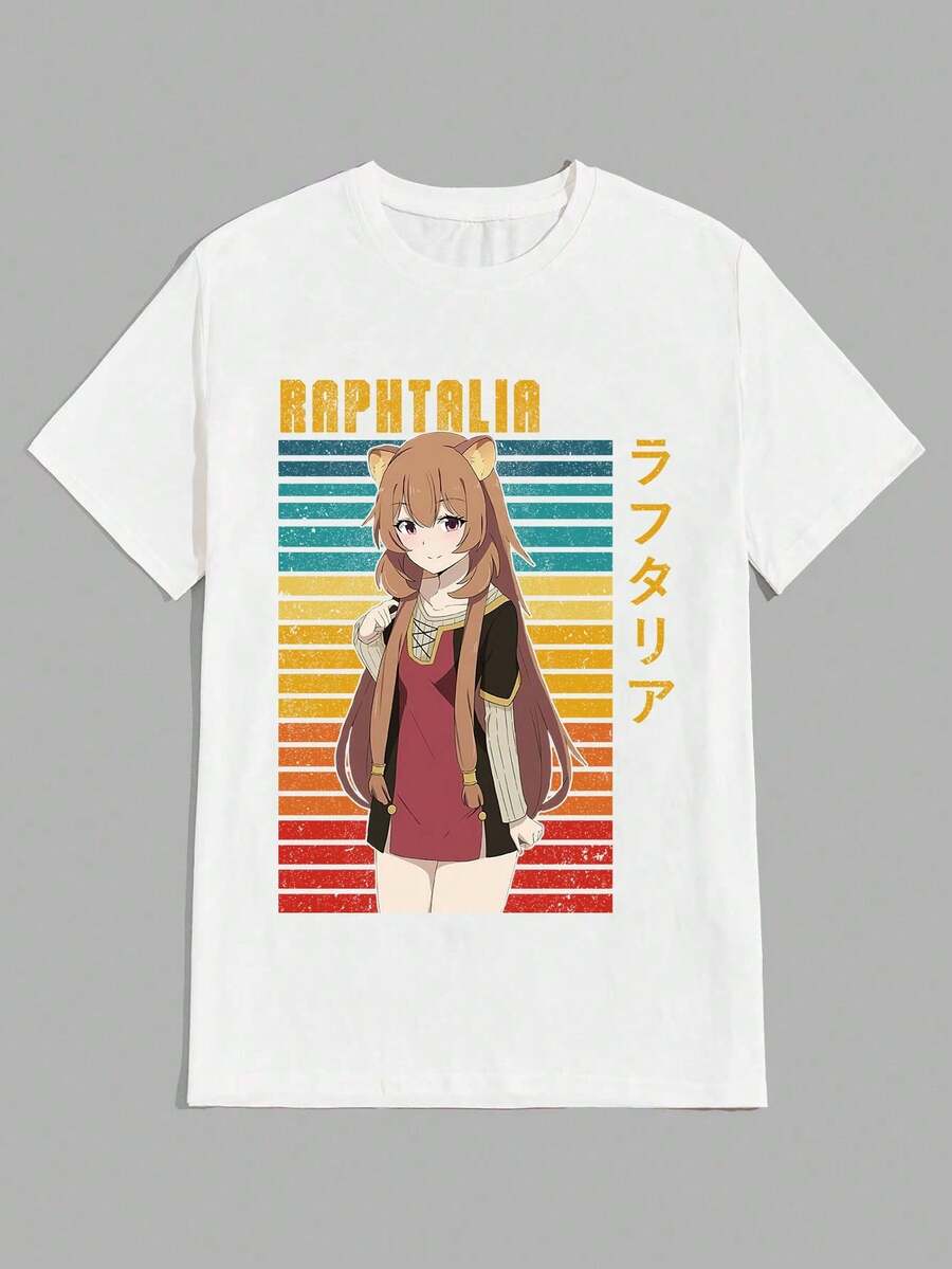 Anime Raphtalia T-Shirt Cute Unisex 100% Cotton Streetwear New Release Shipping Various Colors!! - 白色 - 查看 1