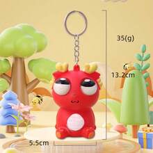 1 бр. Играчка за стискане Pupping Eyes Dragon Keychain, преносим и облекчаващ стреса - Дракон с експлозивни очи - Преглед 12