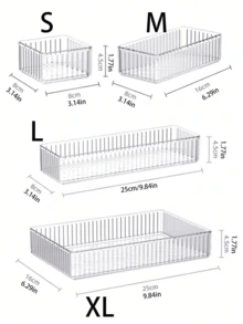 1 件装透明桌面化妆品收纳盒适用于女士梳妆台、化妆刷、口红、眼影和护肤品展示和存储、多功能抽屉式盒子，内置隔板，适用于家庭、抽屉/桌面化妆品收纳盒、透明梳妆台收纳盒、防掉落多隔层珠宝和小物件收纳、精致收纳盒 - 無色 - 查看 2