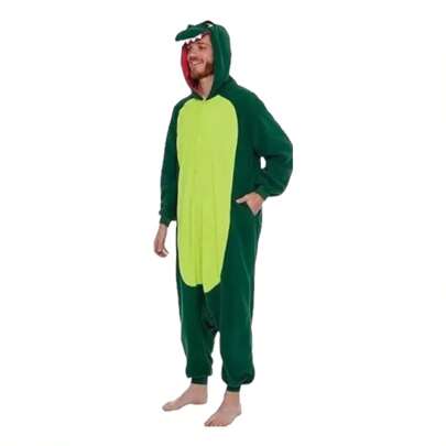Pijamas Dinosaurio Para Hombre Completa Mameluco Disfraz Adulto