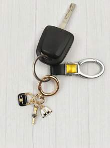 HAILIAN 1 件合金材质手表包包服装女士包包饰品钥匙扣适合女性作为送给女朋友的礼物钥匙扣包包配件钥匙扣配件女士钥匙链小礼物送给她的礼物送给女士的礼物 - 黑色 - 查看 5