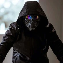 万圣节装饰骷髅面具全脸战术面具适用于 CS 生存游戏射击角色扮演电影彩弹射击万圣节恐怖面具 - 彩色 - 查看 3