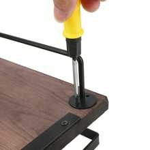 UNHO 2PCS 40cm Length Wall Floating Shelves Photo Picture Ledge Display Shelves Racks - Brown - View 6