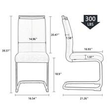 Modern Dining Chairs Of 4 PU Faux Leather High Back Upholstered Side Chair With Golden C-Shaped Tube Metal Legs For Dining Room Kitchen Vanity Patio Club Guest Office Chair (Set Of 4), Christmas Decor, Christmas Decorations, Christmas Gifts, Christmas Home, Christmas Decor Home, Kitchen, Kitchen Accessories - 黑色 - 查看 2