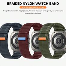 Correa de nailon compatible con Samsung Galaxy Watch Ultra de 47 mm, brazalete de bucle deportivo sin espacios compatible con SAMSUNG ULTRA Galaxy Ultra, ajuste rápido para Galaxy Watch 8/8 Classic - Para reloj 7 Ultra 47mm - Ver 3