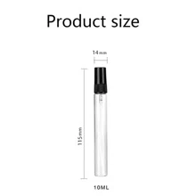 FIGHTYU 10/20 Stück 10ml/5ml Mini Parfümzerstäuber Flaschen mit schwarzem Deckel, inklusive 4 Zubehörteile: 2 Trichter & 2 Pipetten, geeignet zum Nachfüllen von Düften, tragbar und flugsicher