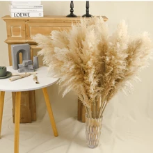 10 pièces/20 pièces Bouquet de fleurs de Pampas, Bottes de roseaux séchés de 22 pouces/39,37 pouces, pour la décoration intérieure du salon, la décoration de bureau de style fermier, la décoration de mariage, le style boho chic, le style vintage (blanc), la Saint-Valentin, les cadeaux, la décoration d'automne, l'automne, les plantes artificielles