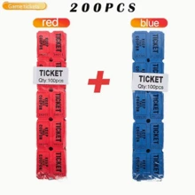100/200pcsRaffle Tickets, Double Tickets, Event Tickets, Admission Tickets, Class Rewards, Fundraising Activities And Lucky Draws