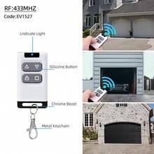 1 pieza Control remoto inalámbrico de clonación RF de 433MHz de copia fuerte para abridores de puerta de garaje eléctricos, copiadora - Multicolor - Ver 5