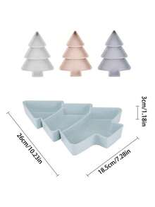 1 件装圣诞水果盘休闲零食盒适用于家庭，塑料糖果盘带坚果适用于派对装饰家居装饰配件圣诞装饰品圣诞装饰圣诞礼物圣诞派对用品 - 彩色 - 查看 4