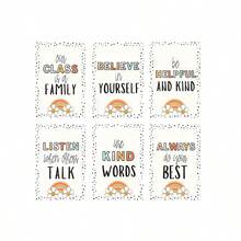Unframed Boho Classroom Rules Poster 6pcs - Laminated, Classroom Rules Poster For School - Classroom Expectations Poster - Posters For School Classroom, Motivational Wall Decor - 彩色 - 查看 2