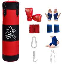 Sandsäcke 2 - 1 Meter 1,2 Meter Boxsandsack Ausrüstung Hoch aufgehängter Boxsandsack mit Haken und Edelstahlkette Boxhandschuhe Handschützer Handgelenkschützer Knöchelschützer Ausrüstung für Kampfkunst, Kampftraining Boxsäcke Kampfkunst Fitnessstudio Sparring Hängende Fitnessstudio Trainingsausrüstung Boxsäcke Muay Thai Erwachsenen Sandsäcke
