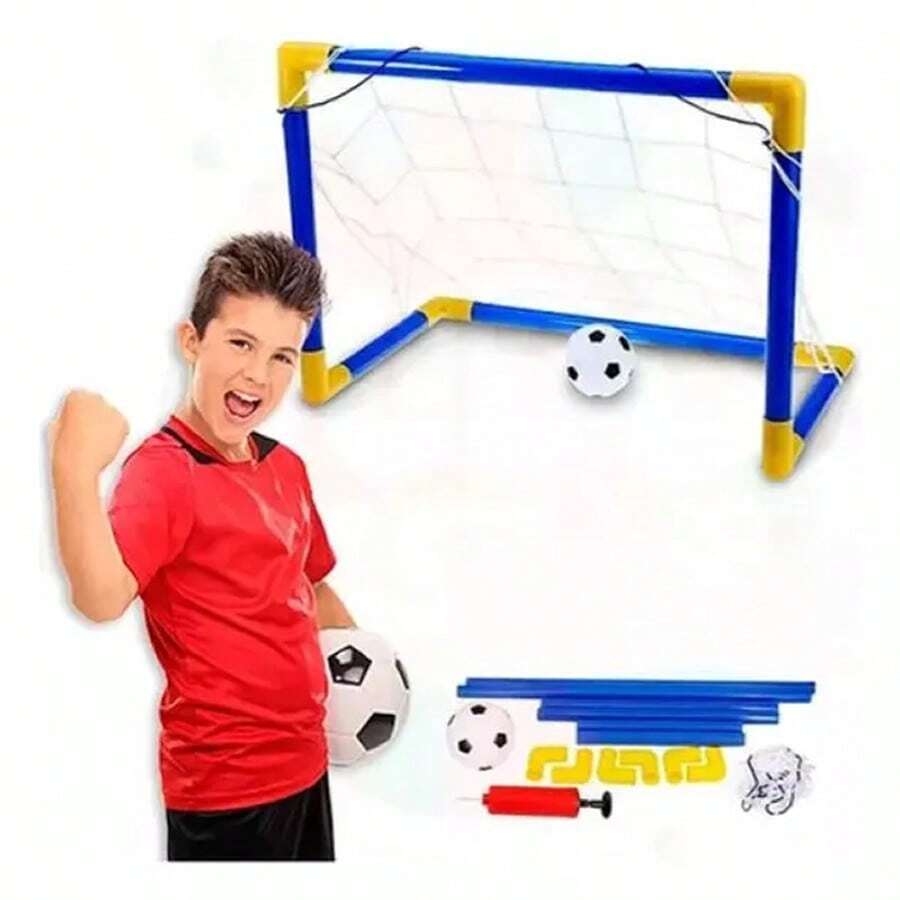 Large Goal Kit Soccer Goal Net 1 Ball And Pump Toy For Children Mode