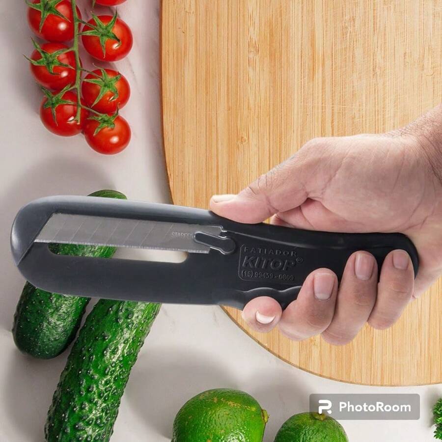 Manual Kale And Cabbage Peeler And Cutter - Cut With 2mm Kitop - 黑色 - 查看 1
