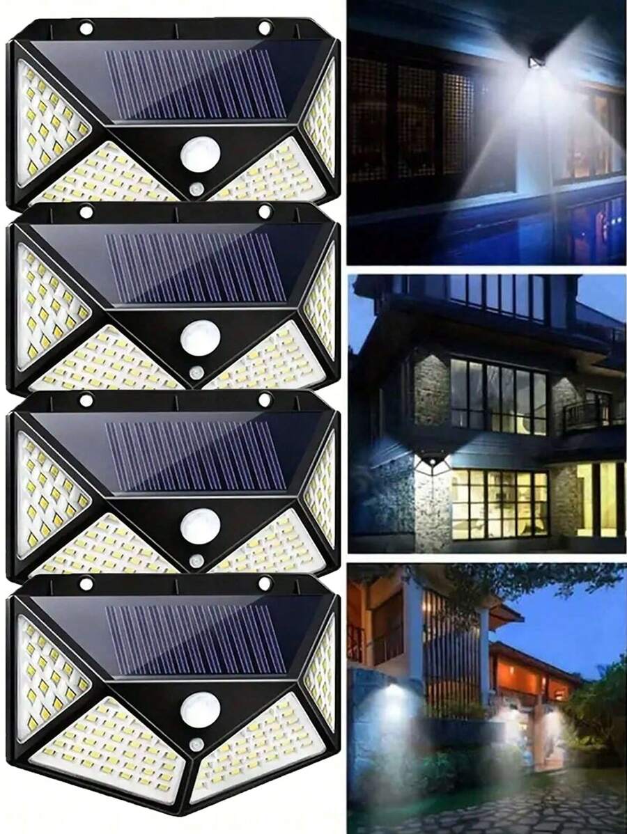 1 件 100LED 户外太阳能灯，3 种模式太阳能无线灯，运动传感器安全灯，270º 光照范围广角壁灯，IP65 防水太阳能运动灯，户外太阳能壁灯，适用于花园花园前门后院景观路径车库甲板 RV1 LED 水罐太阳能灯串，太阳能灯户外装饰灯，太阳能灯户外悬挂防水镂空设计，装饰复古金属太阳能灯带挂钩，花园桌，庭院，庭院，走道，新年假期 G