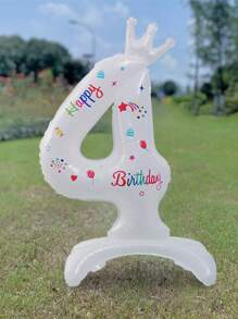 1 个数字形状气球， - 白色 - 查看 8