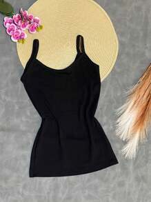 Tank Top For Children's Girls - Black - View 2