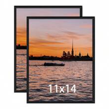 2 件或 5 件 8x10 英寸组装墙壁海报框，适用于照片墙，黑色简约框架，重量轻且易于悬挂，不含纸板或相纸（框架可拆卸）