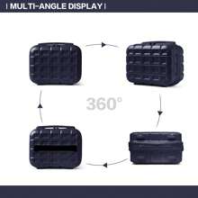 2 Piece Lightweight Hard Case ABS Luggage Set With TSA Lock And Spinner Wheels Includes 20 Inch Cabin Carry-On Suitcase And 13 Inch Vanity Case Travel Hand Luggage Suitcase Set Travel Suitcase Suitcases Suit Case Durable Travel Luggage Carry On - Navy Blue - View 3