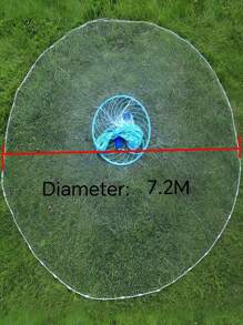 Plastic Wire Fishing Net Diameter 180-720cm Fishing Net Monofilament Outdoor Hand Cast Nets Iron Pendant Fishing Net - White - View 20