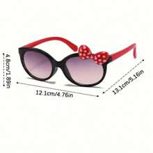 1/2pcs Fashionable Glasses, Shiny Bow Tie Glasses, Cute Cat Eye Round Frame Glasses, Adorable Photo Props, Decorative Eyewear, Perfect Gift For Boys And Girls