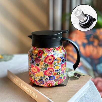 1 件 800 毫升咖啡壶保温瓶不锈钢茶壶带茶滤网 返校