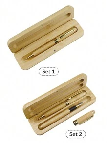 1pc Personalized Name Pens Set, Custom Business Engraver Pens Ballpoint, Bamboo Wooden Pen Set Gift Box, Thanksgiving Teacher's Day Gift Personalized Pens With Name,Graduation Gifts Customized Retractable Writing Ball Pen, Office School Gifts For Women/Men Birthday Gift Christmas Halloween New Year's Day Back To School