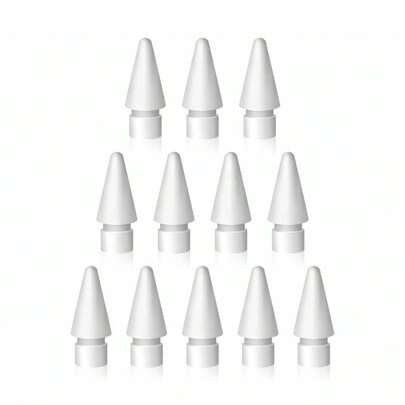 12PCS White Stylus Replacement Pencil Tips Compatible With Apple Pencil 1st 2nd Generation Apple Pencil USB-C Apple Pencil Pro Pen Nib Spare Replace Gifts For Mother, Family, Friends, Birthday, Holiday Pen Accessories