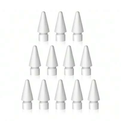 12 件白色触控笔替换笔尖兼容 Apple Pencil 第 1 代第 2 代 Apple Pencil USB-C Apple Pencil Pro 笔尖备用替换礼物送给母亲、家人、朋友、生日、节日笔配件