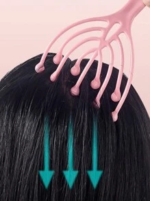 1 件便携式手持头部头皮按摩器，9 爪设计，促进头发生长，深度放松，缓解压力，适合办公室和家庭 SPA 使用、头发、美发工具、护发、学校、返校、旅行、旅行必需品、家庭必需品、水疗、按摩工具、按摩、按摩器、水疗