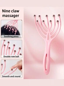 1 件便携式手持头部头皮按摩器，9 爪设计，促进头发生长，深度放松，缓解压力，适合办公室和家庭 SPA 使用、头发、美发工具、护发、学校、返校、旅行、旅行必需品、家庭必需品、水疗、按摩工具、按摩、按摩器、水疗